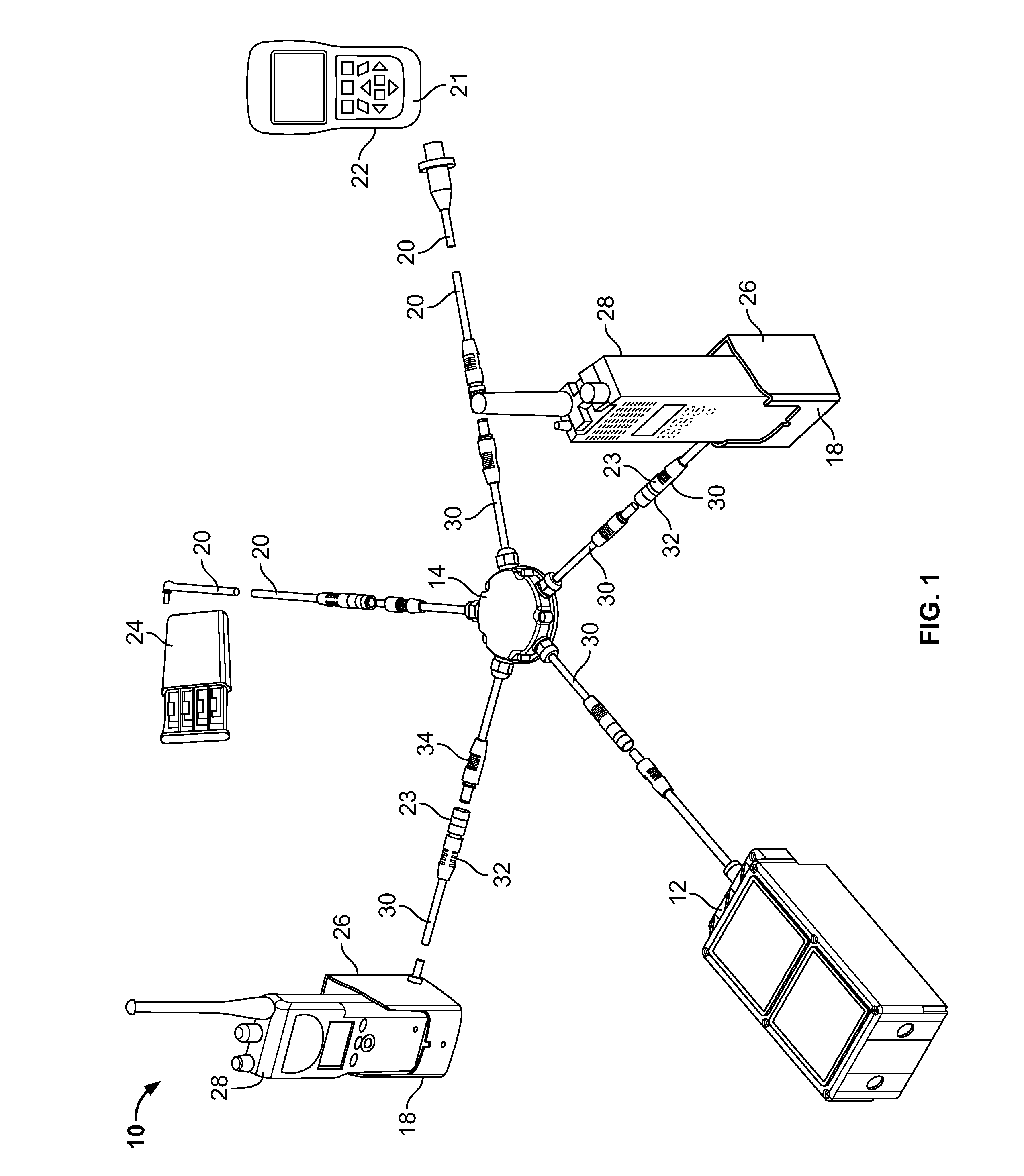 Lightweight power system for continuously charging multiple battery powered devices carried by a dismounted soldier