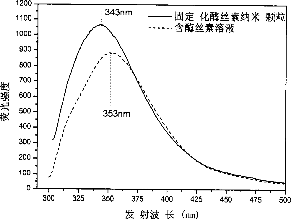 Silk nano granular of immobilized enzyme, and prepn. process thereof