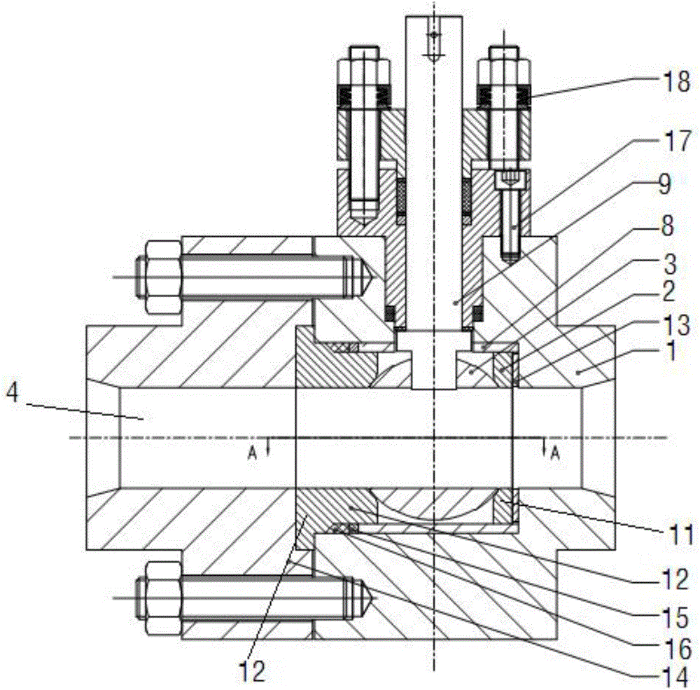 Semi-contact type sealing ball valve