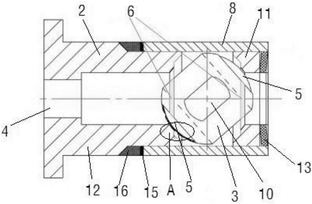 Semi-contact type sealing ball valve