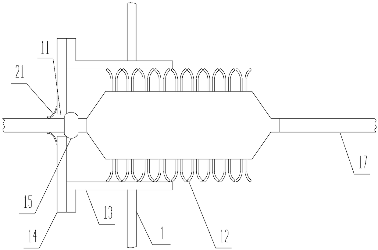 Online ash removing device and heat exchanger with same