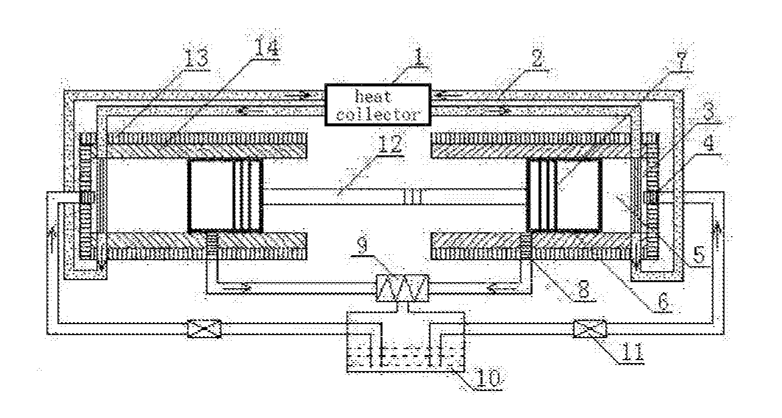 Parallel motion heat energy power machine and working method thereof