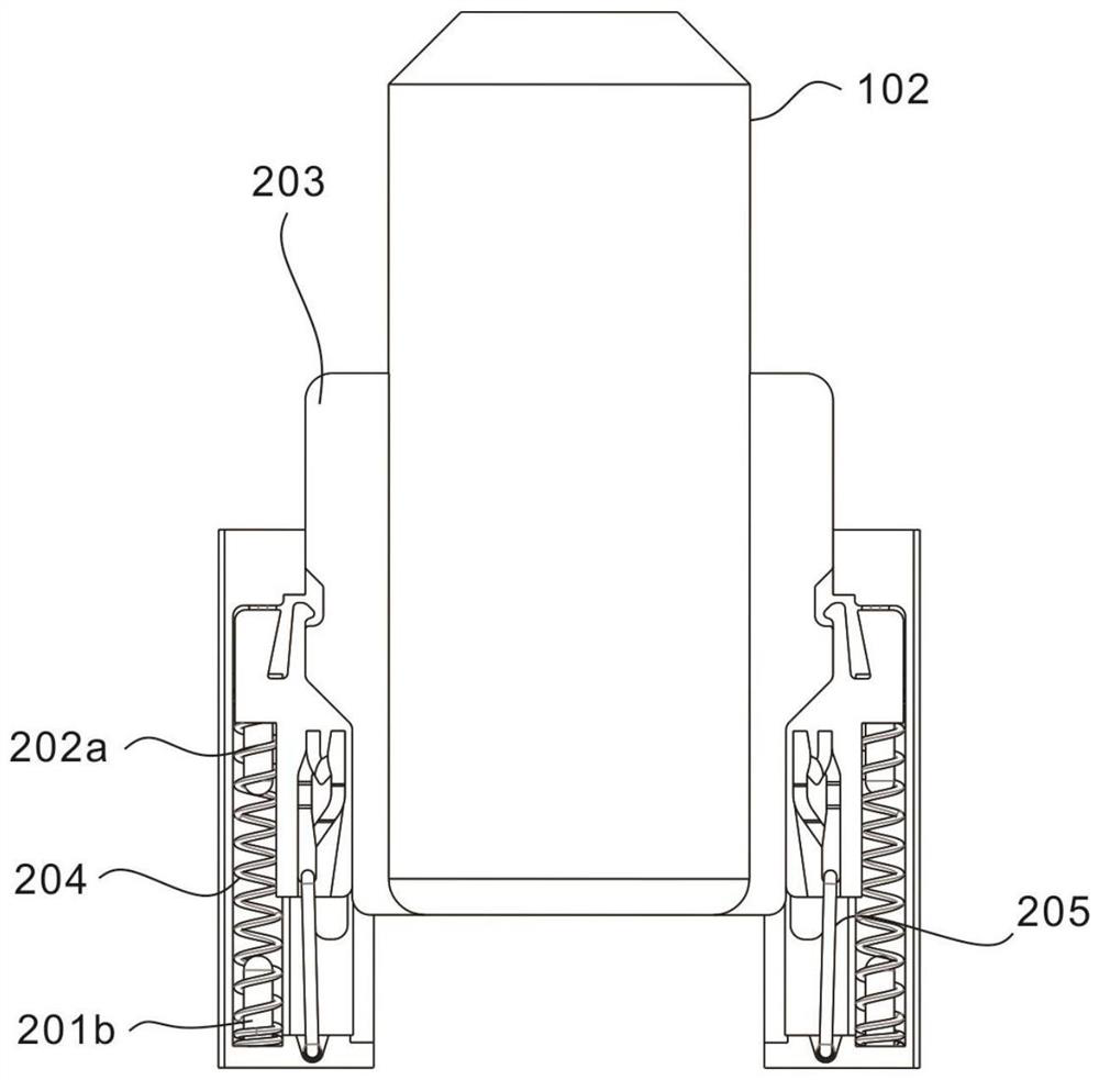 An easy-to-plug temperature-sensitive and color-changing secondary terminal