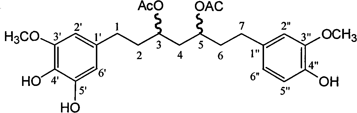 Pharmaceutical use of diacetyl diphenyl sulphone heptane in preventing and controlling chronic marrow-derived leukocythemia