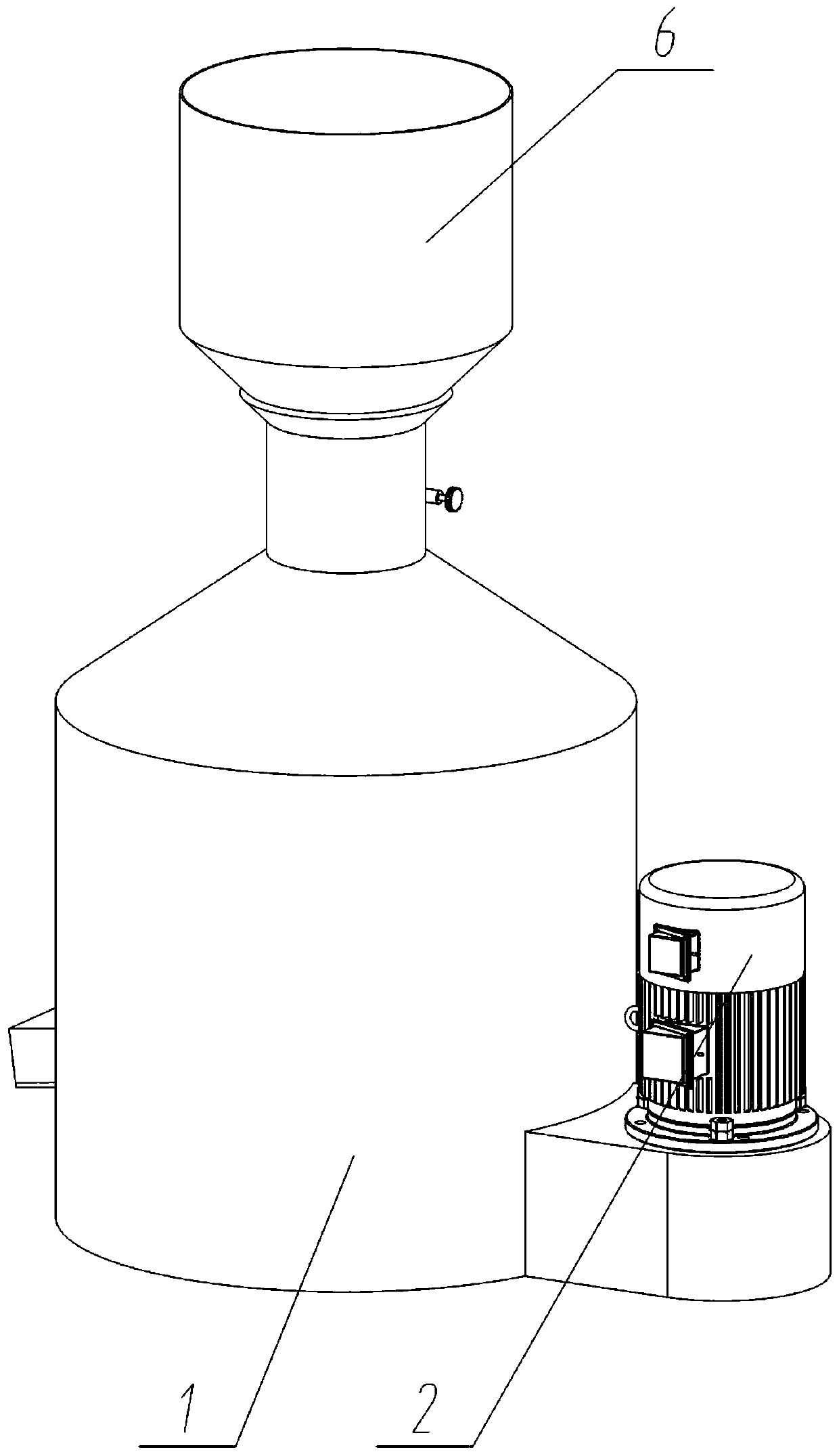 Automatic feeding type crushing device for high-strength structural ceramic particles