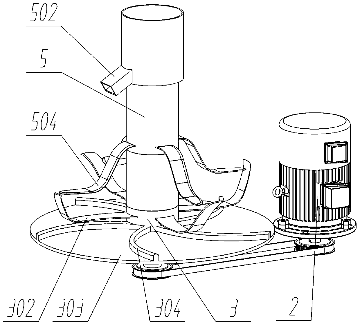 Automatic feeding type crushing device for high-strength structural ceramic particles