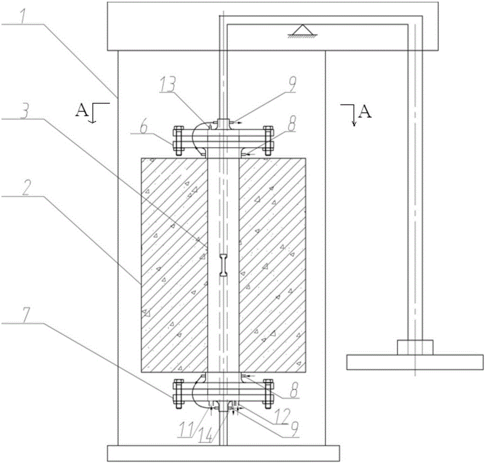 High-temperature lasting test device and method for environment corrosion