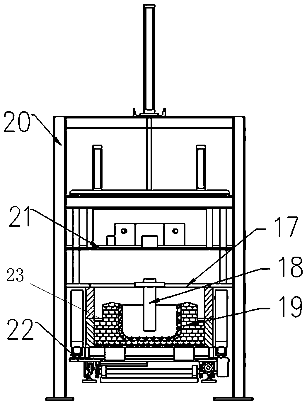 A kind of low-pressure casting machine and pouring method thereof