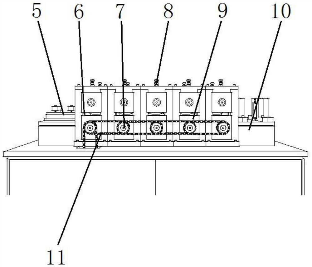 Automobile body bright strip rolling machine