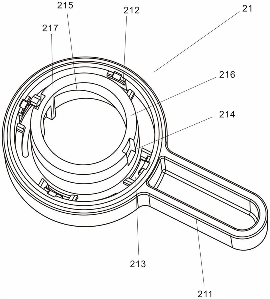 Transmission positioning structure and water outlet device