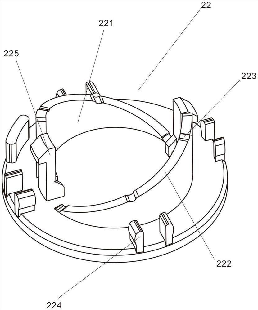 Transmission positioning structure and water outlet device