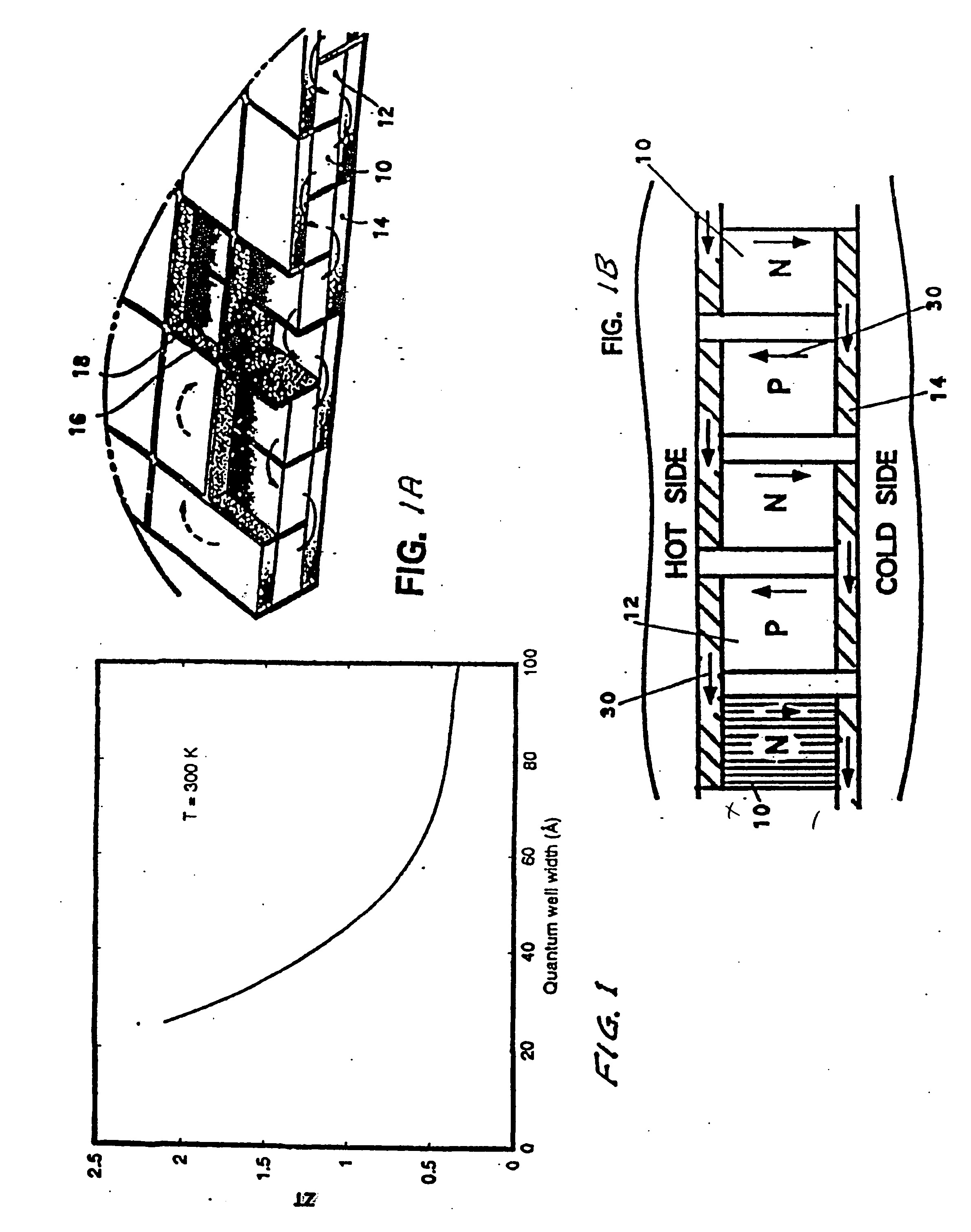 Quantum well thermoelectric power source