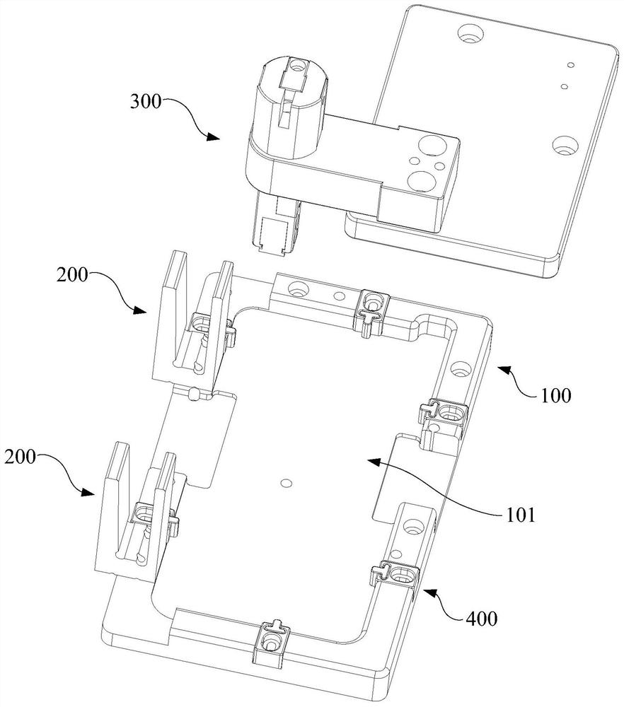 Jig for buckling and installing side key fingerprint BTB connector