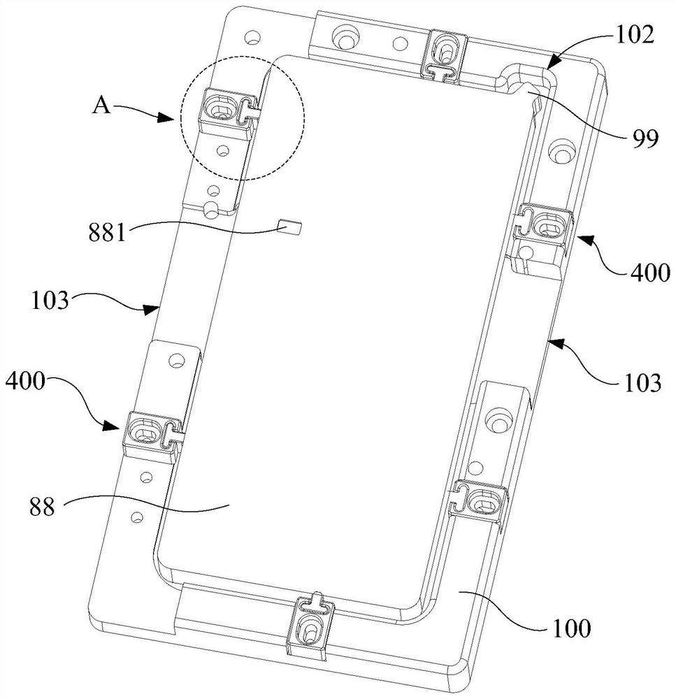 Jig for buckling and installing side key fingerprint BTB connector