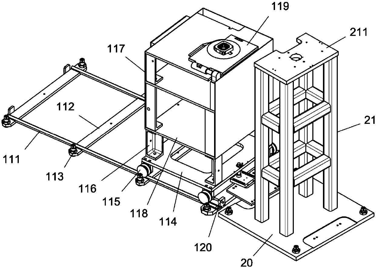 Workpiece conveying, stacking and storing device