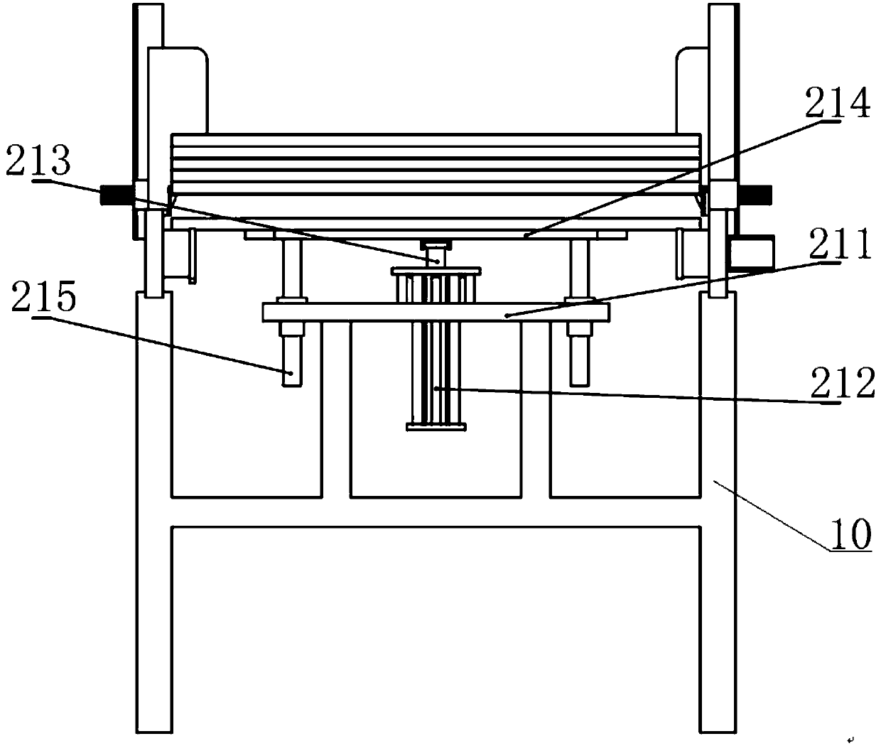 Flexible material feeding and discharging device