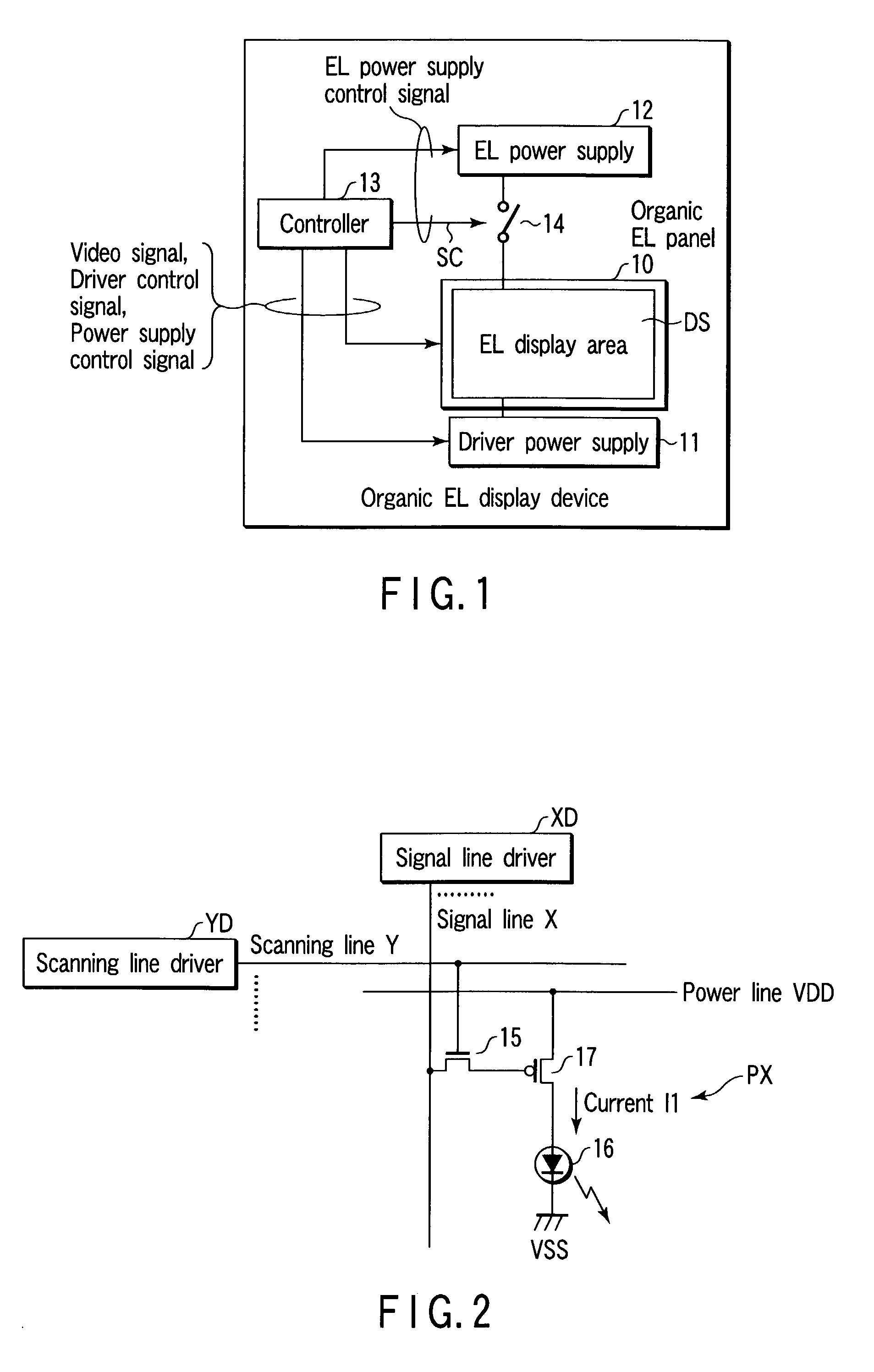 Self-luminous display device