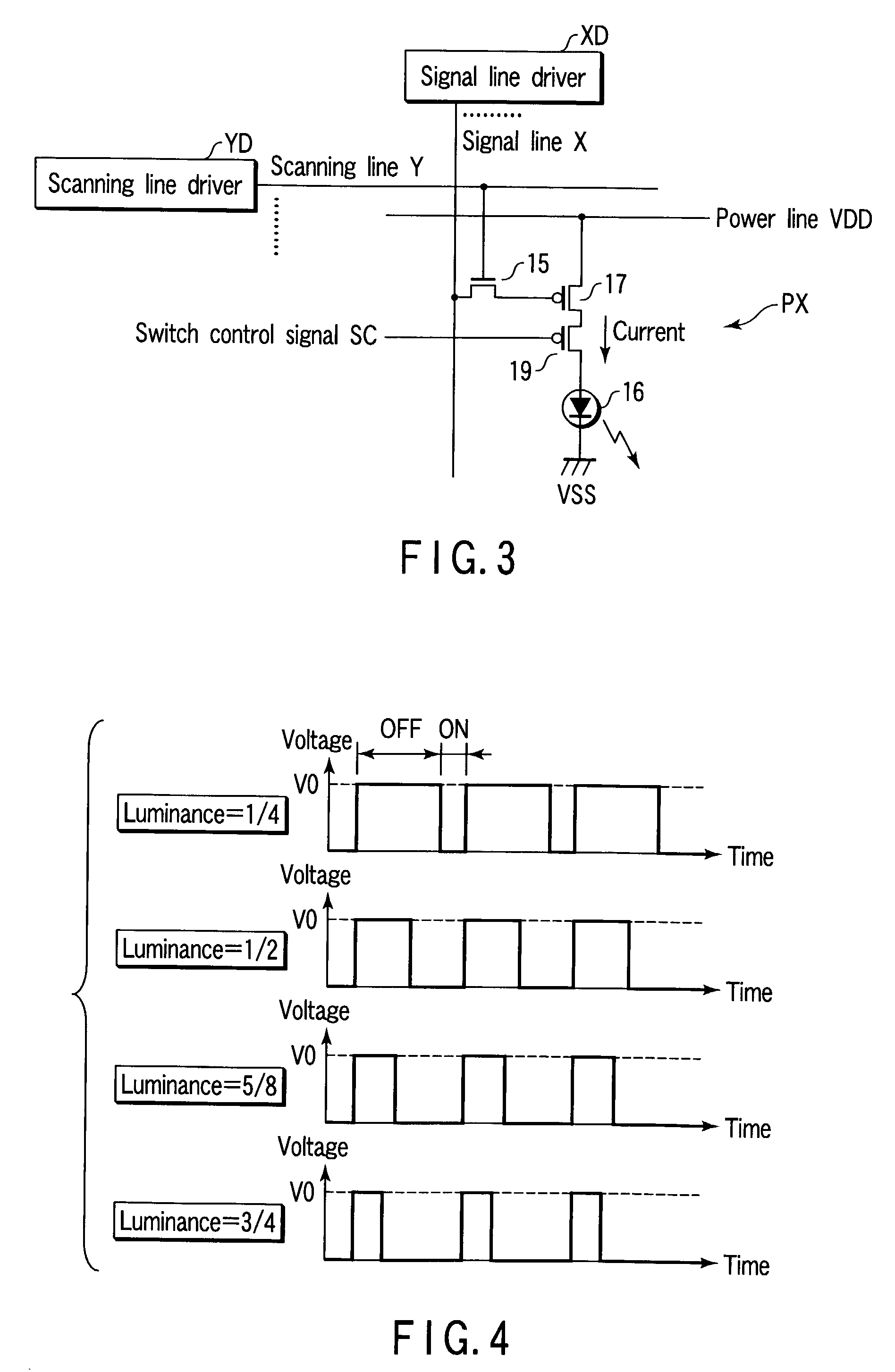 Self-luminous display device