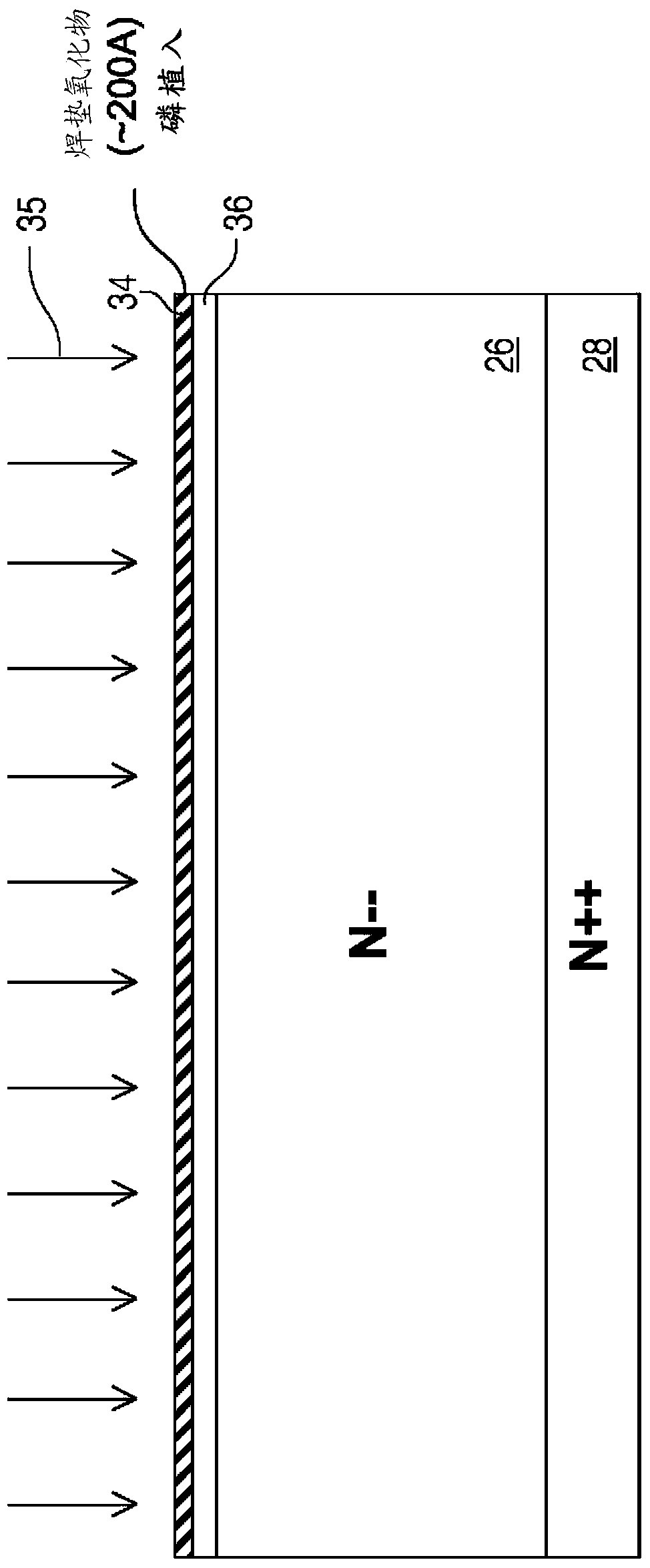 Vertical power MOSFET cell with planar channel