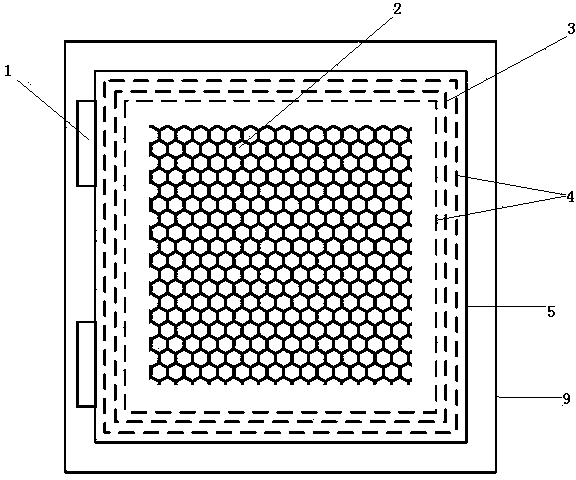 Electromagnetically-shielding sound-insulating protecting window applicable to electromagnetically-shielded room