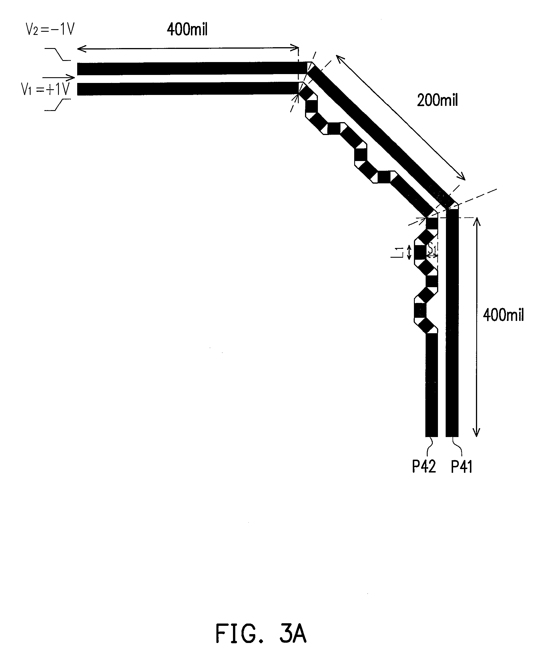 Method for compensating length of differential pair and method for calculating compensation length thereof and computer accessible storage media