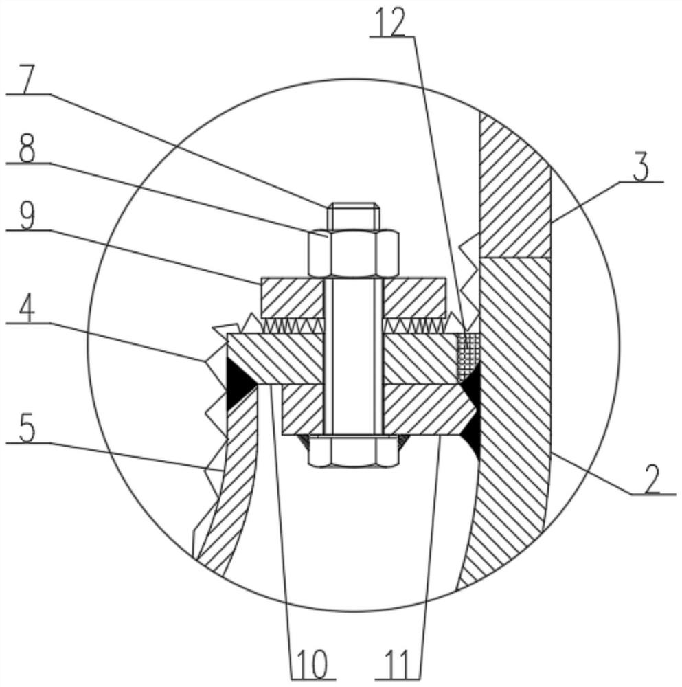 Novel gas diversion supporting device for hydrogen extraction adsorption tower