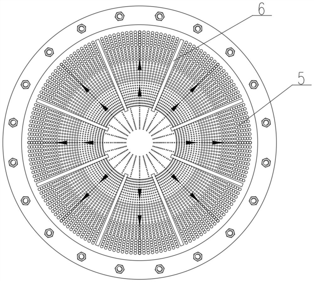 Novel gas diversion supporting device for hydrogen extraction adsorption tower