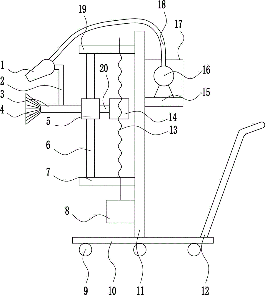 Surface dust removing device for internet display screen