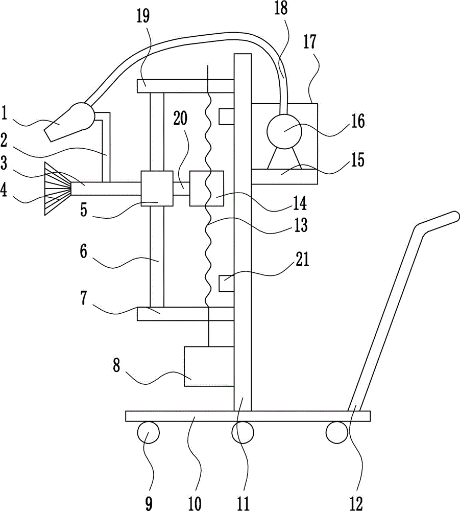 Surface dust removing device for internet display screen