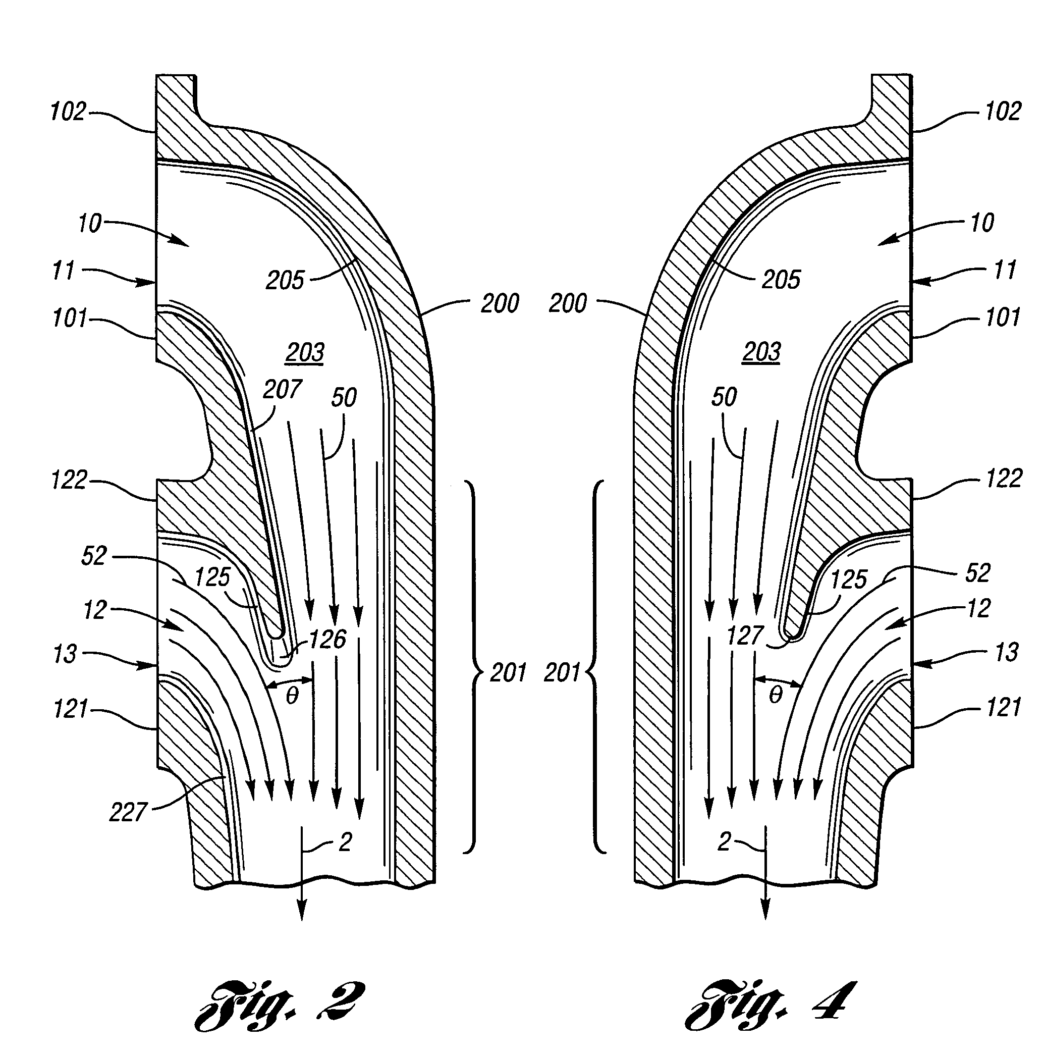 Deflector style exhaust manifold