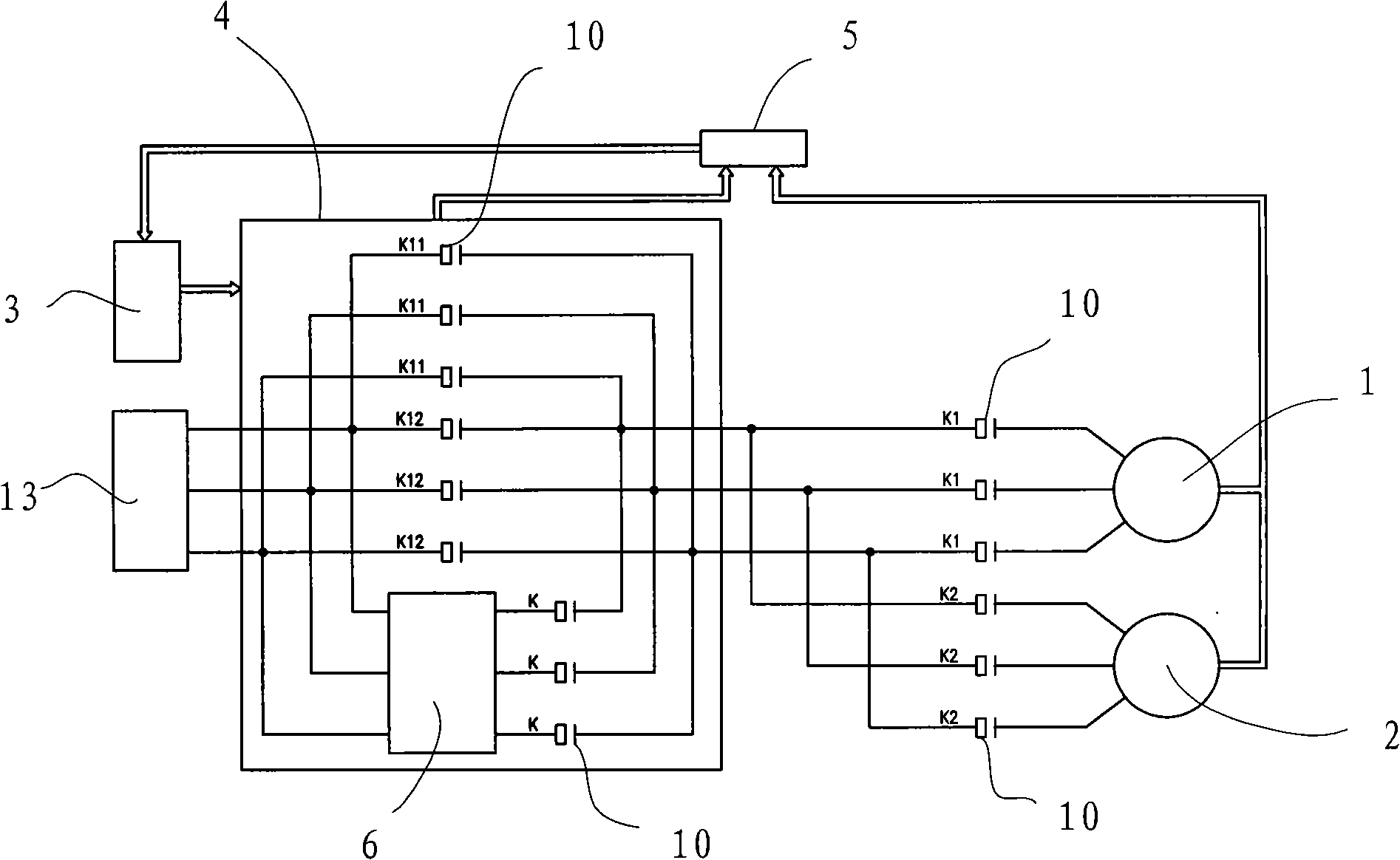 Double main unit driven escalator or walkway