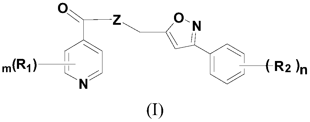 Isonicotinic acid derivative as well as preparation method and use thereof