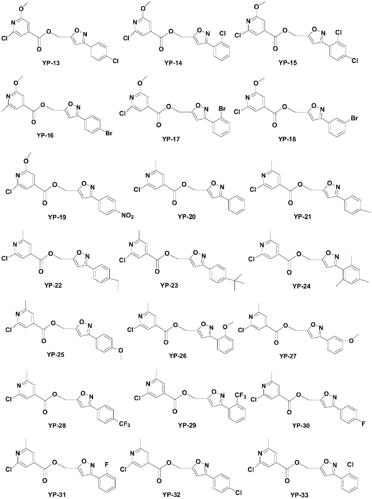 Isonicotinic acid derivative as well as preparation method and use thereof