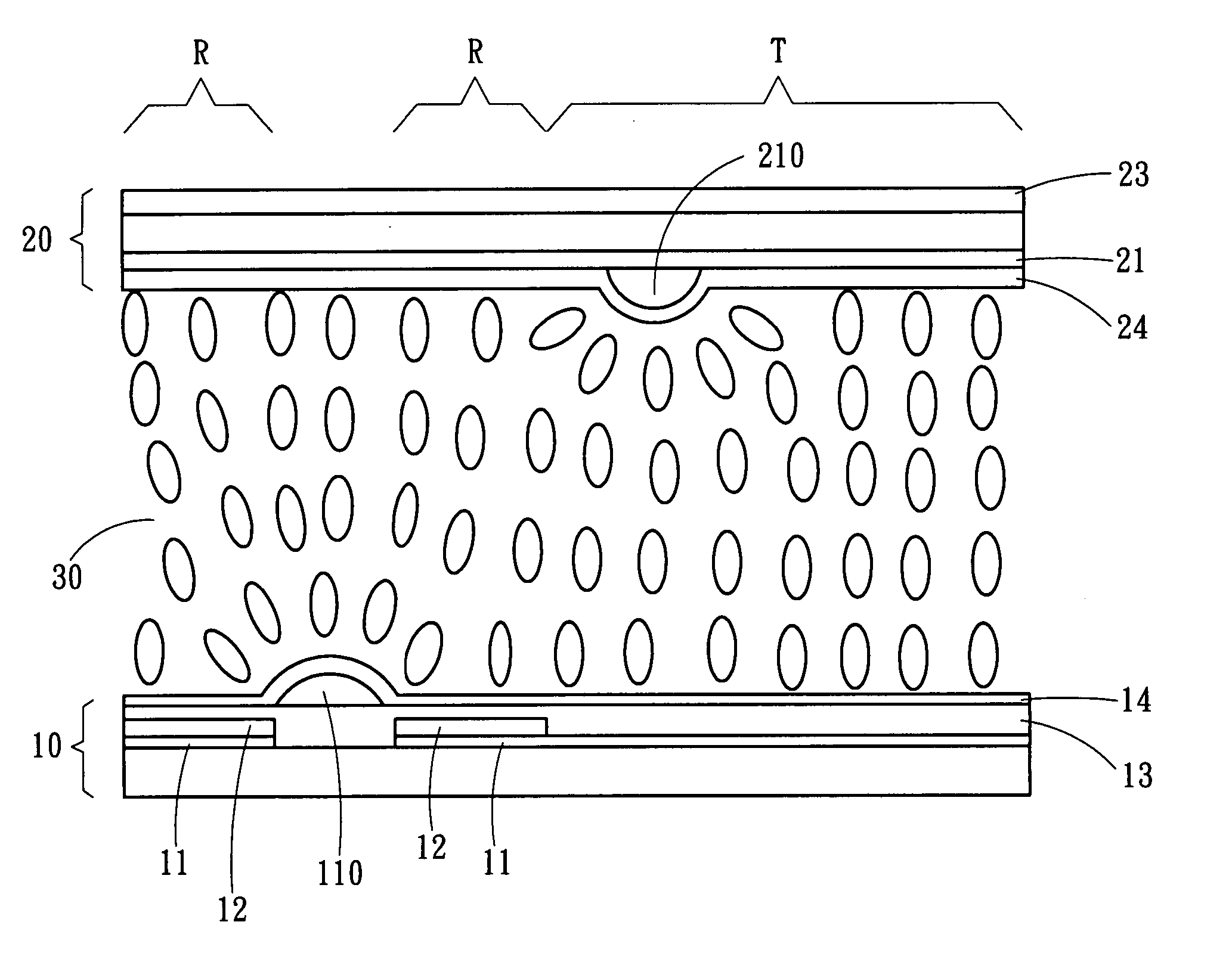 Reflective and transflective liquid crystal display