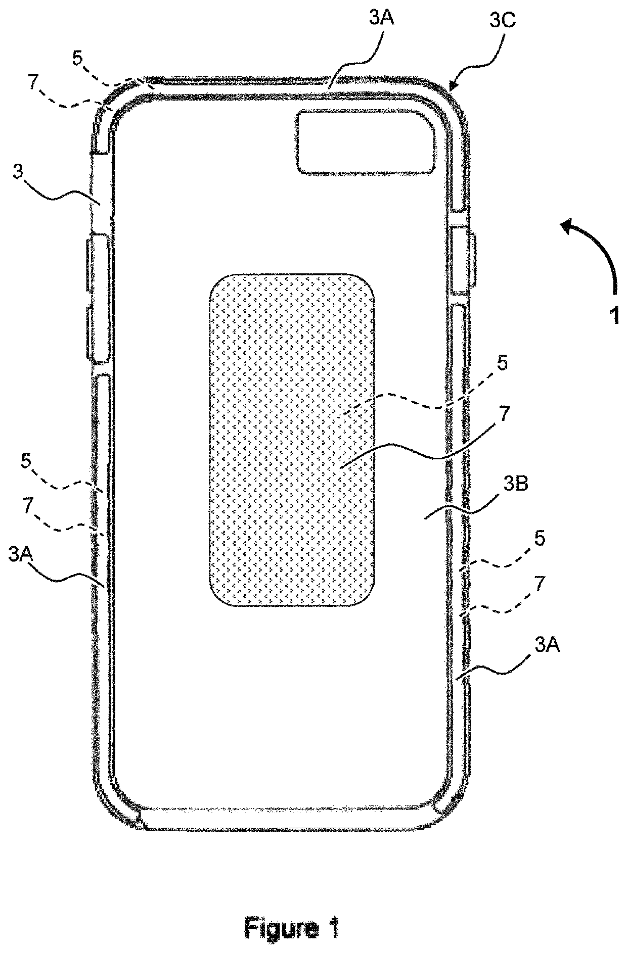 Encasement with a protective shock absorbing combination