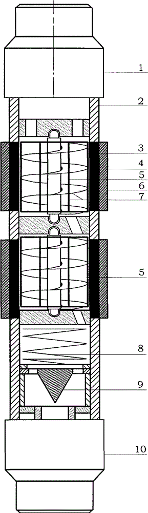 High magnetic rotational flow self power generation vacuum superconductivity quadruple effect paraffin control and viscosity reduction device