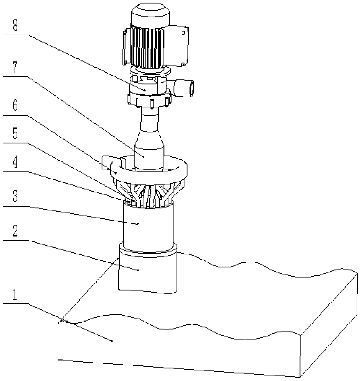 Tool and method for electrolytic machining of large-diameter holes arranged at intervals for flushing and pumping liquid