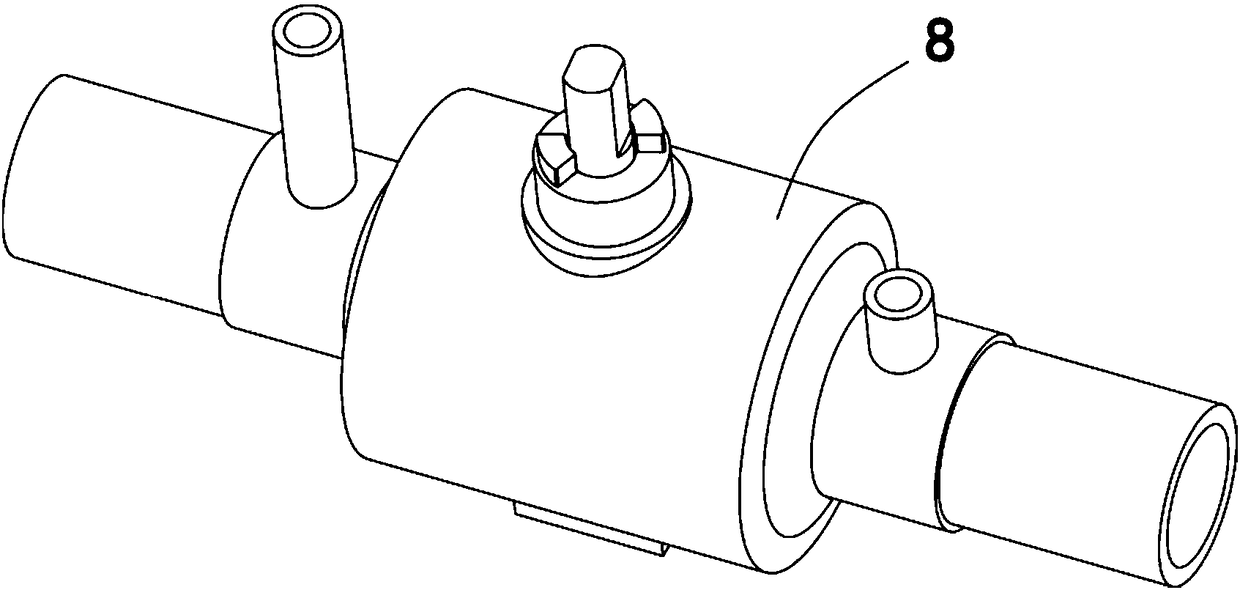 Manual/electric integrated PE ball valve opening and closing device