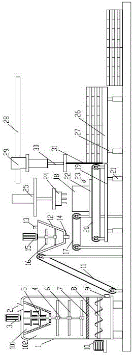 Construction material molding production line