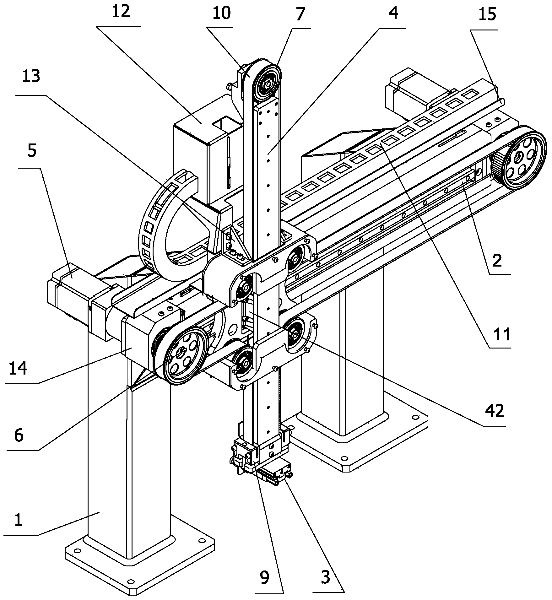 Cross-shaped parallel robot