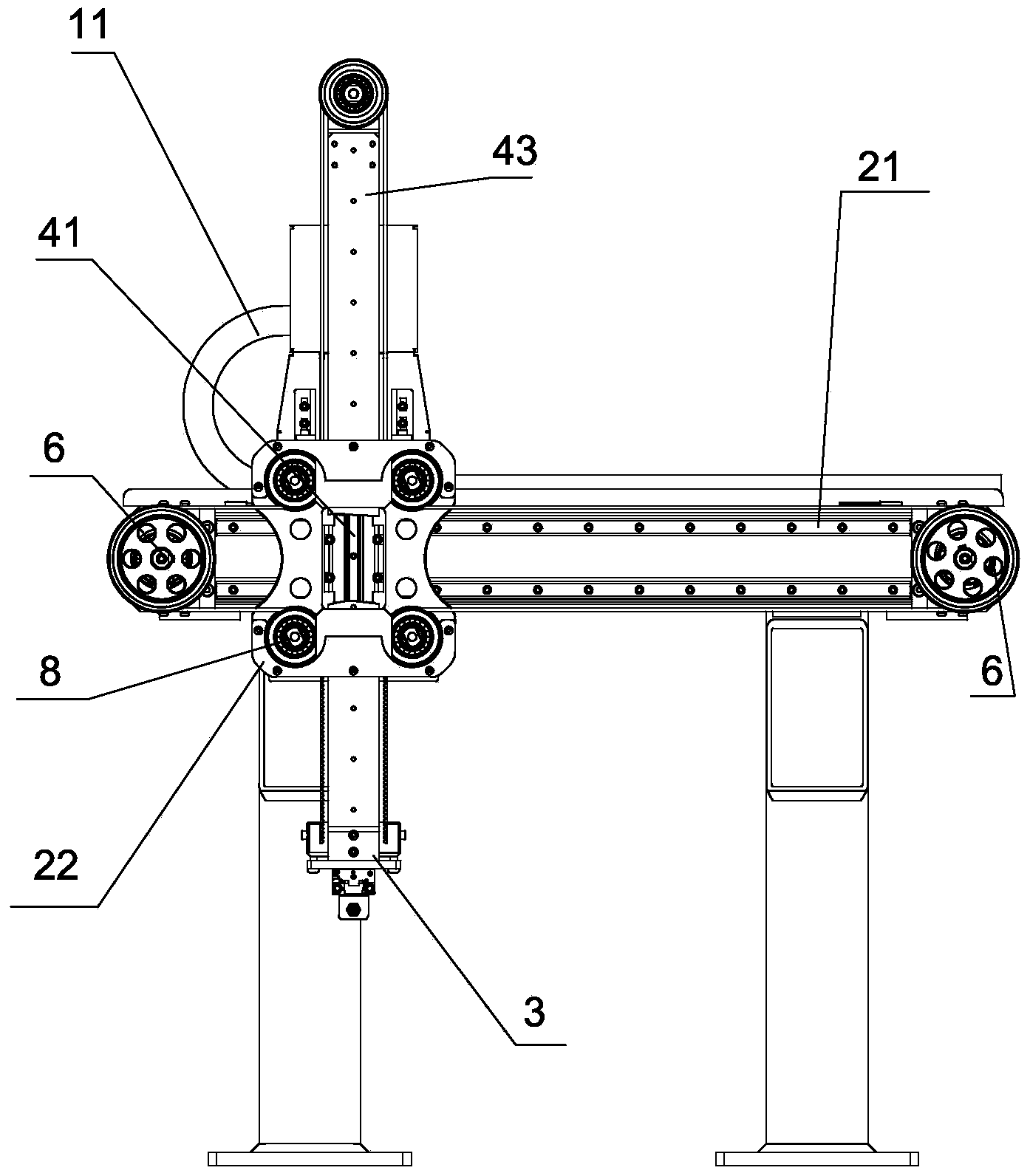 Cross-shaped parallel robot