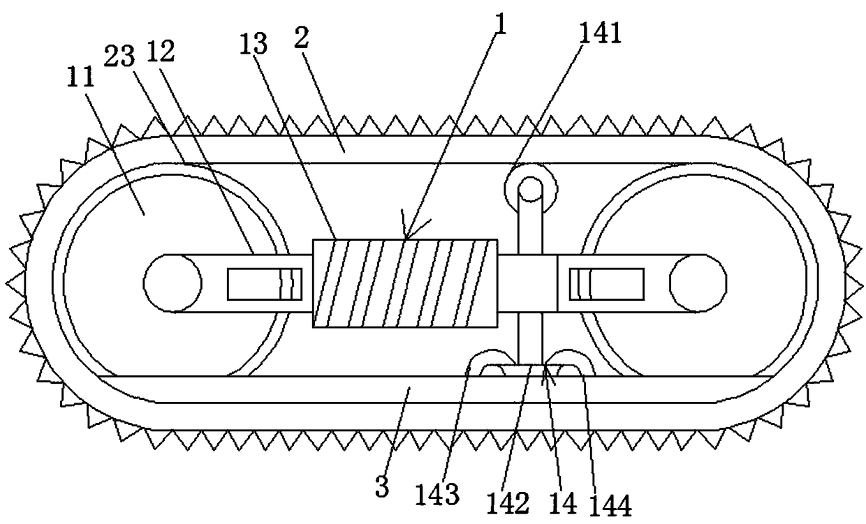 Novel walking device for halftrack tractor chassis