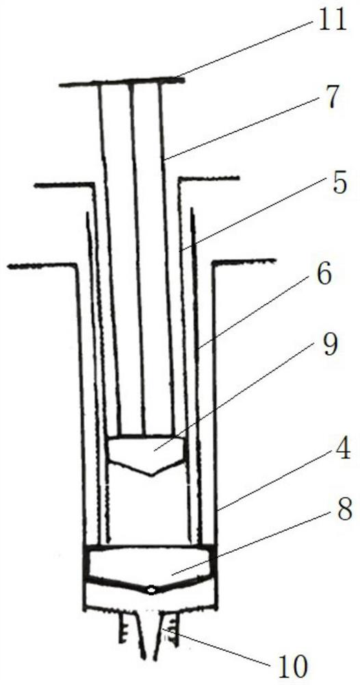 Double-layer injector device for particle fat purification