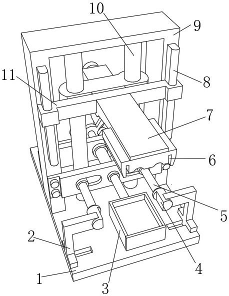 Colored tile compression molding device