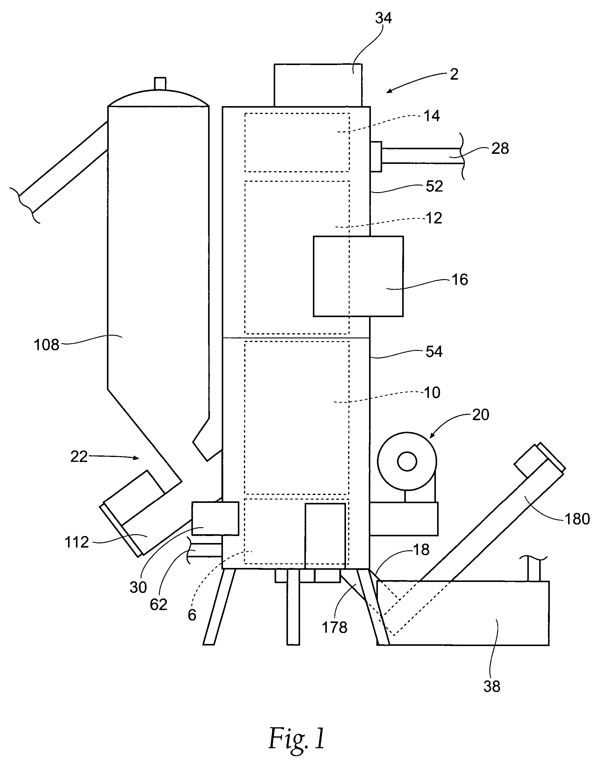 Granular biomass burning heating system