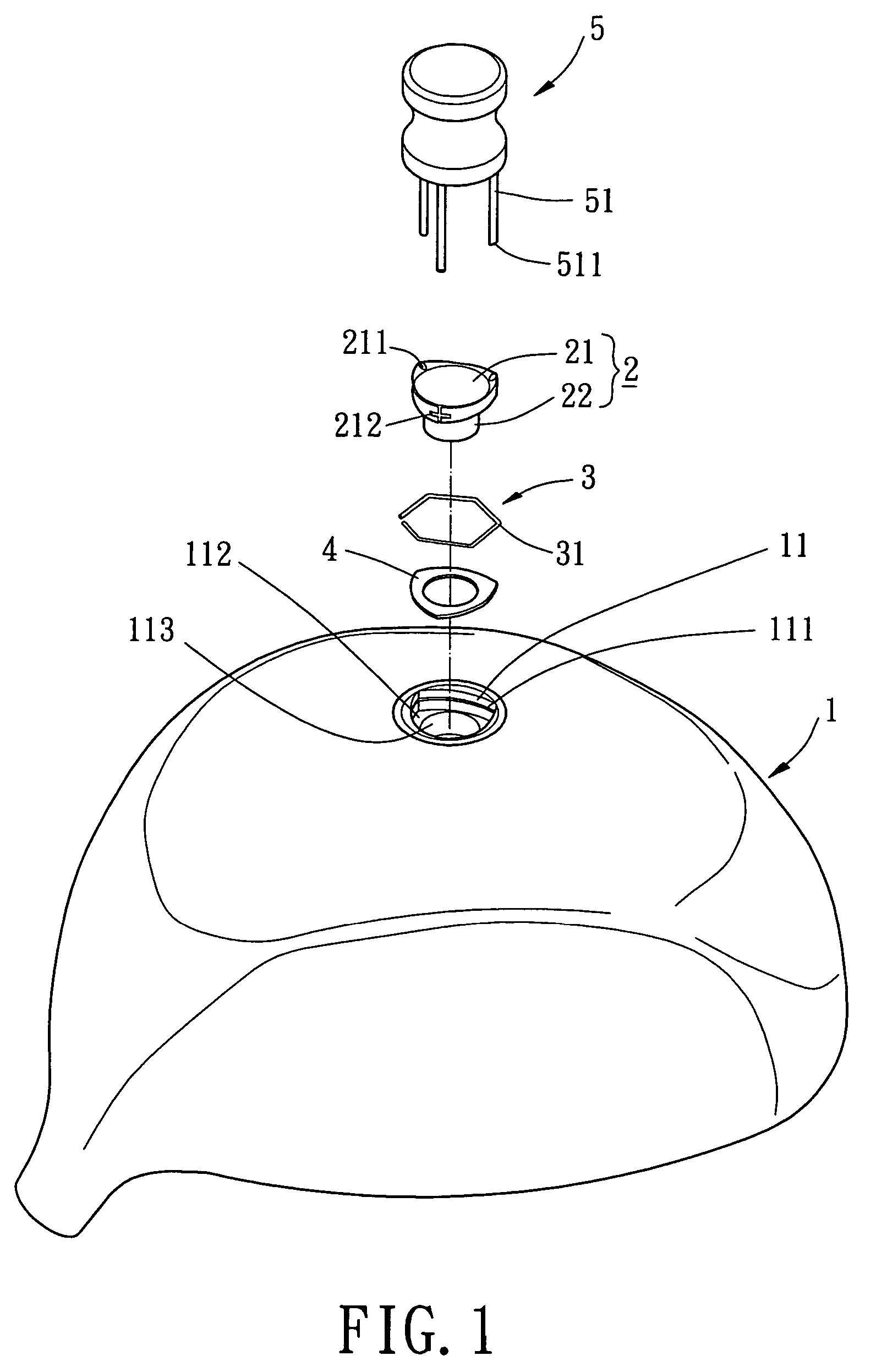 Weight assembly for golf club head