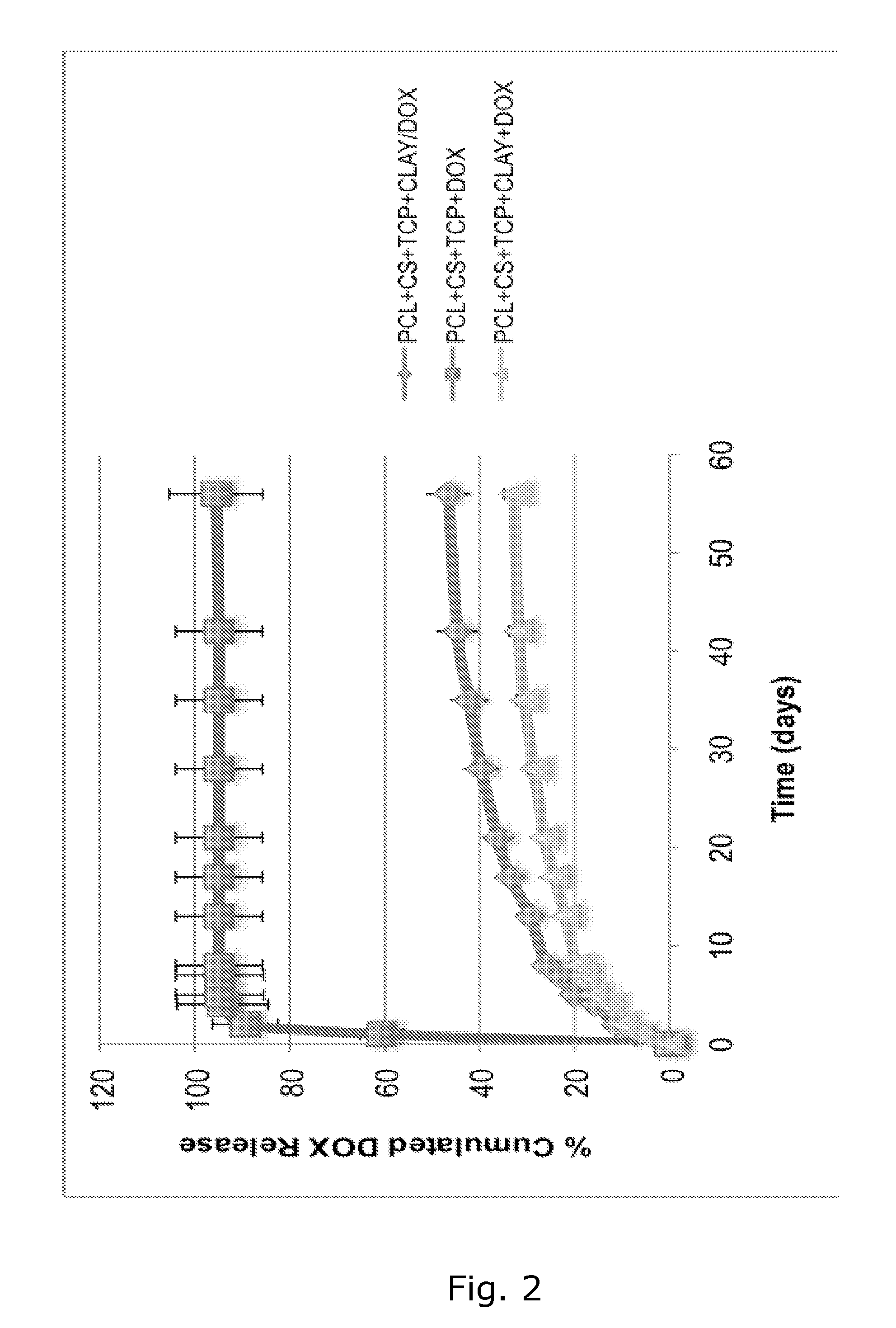 Tissue scaffold with controlled drug release