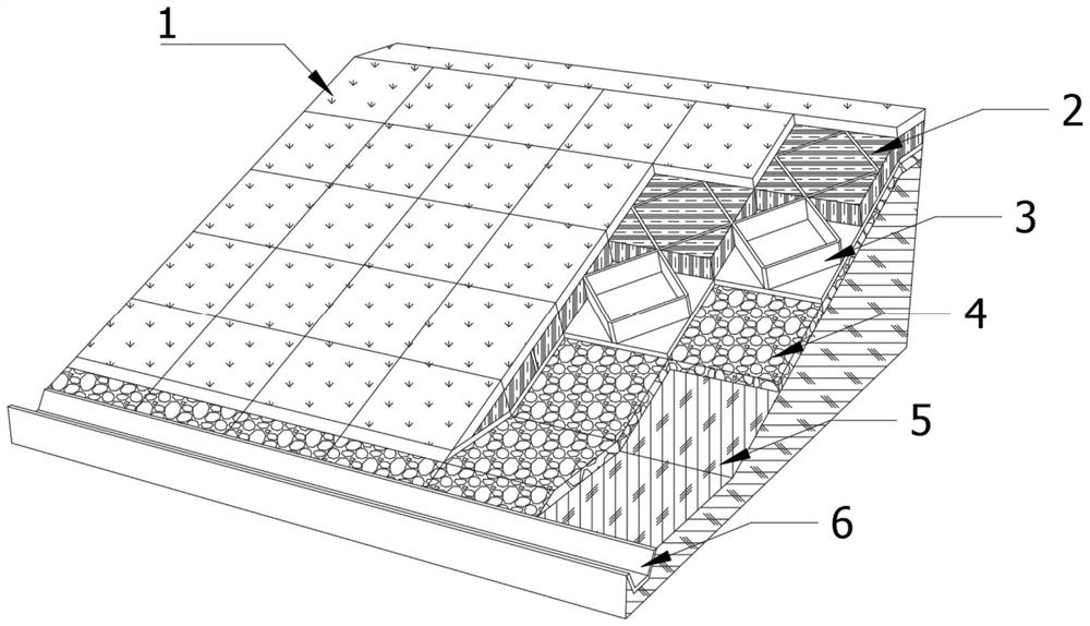 Expansive soil slope shallow-surface layer water control protection covering system with capillary suction structure