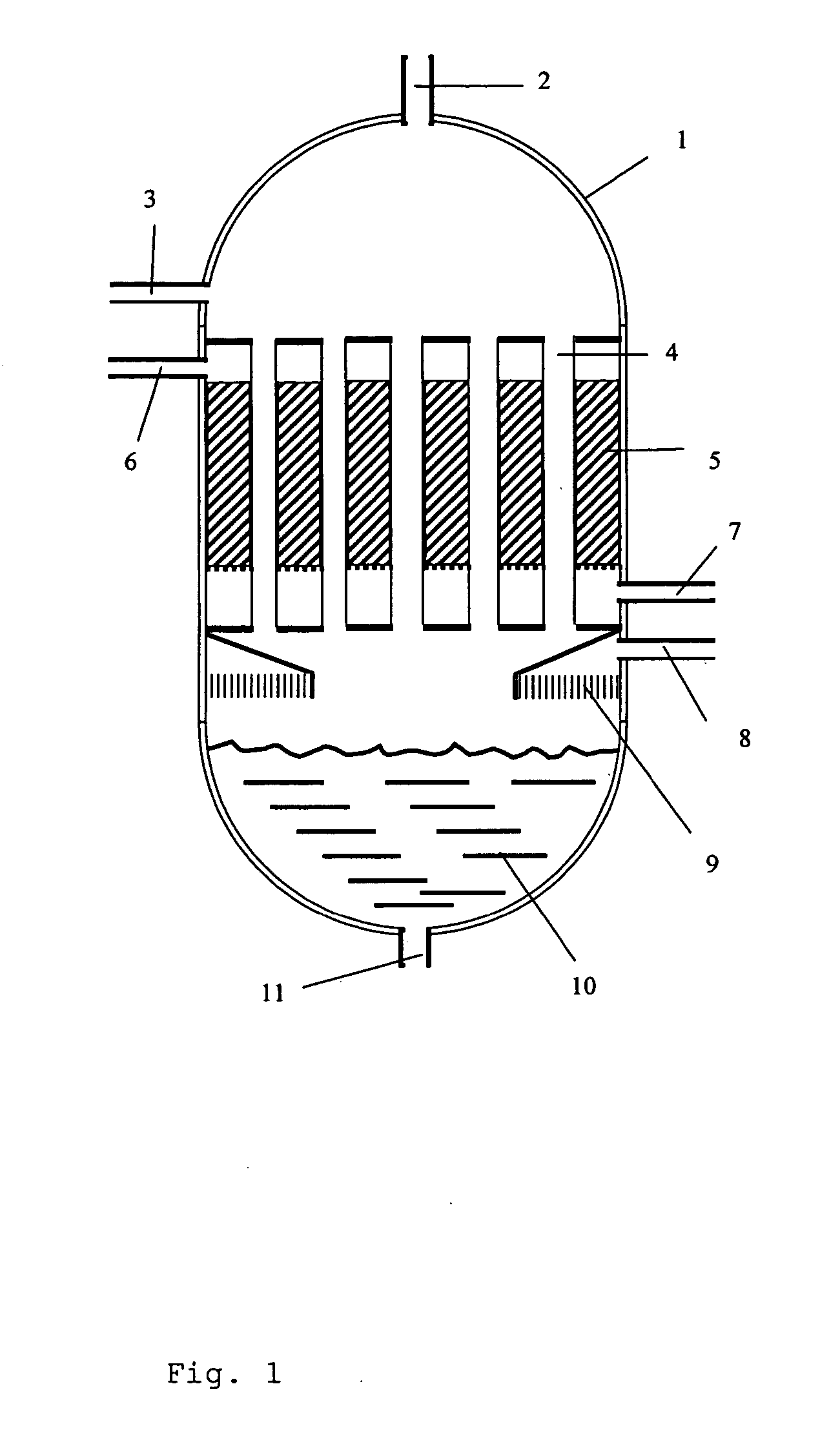 Process for cooling an exothermic reaction zone and reactor unit