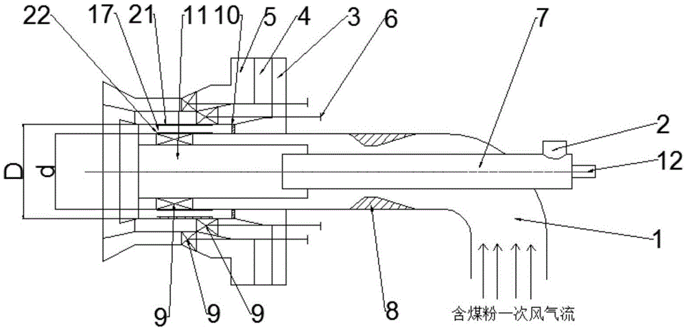 Two-stage-adjustable steam plasma swirl burner